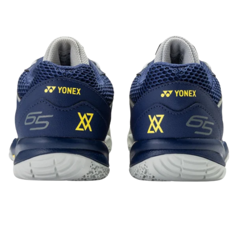 Yonex Unisex Power Cushion 65X4 VA Badminton Shoes - Silver/Navy - main image
