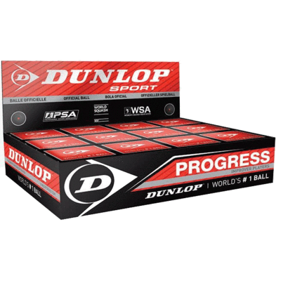 Dunlop Progress (Single Red Dot) Squash Balls - 1 Dozen - main image