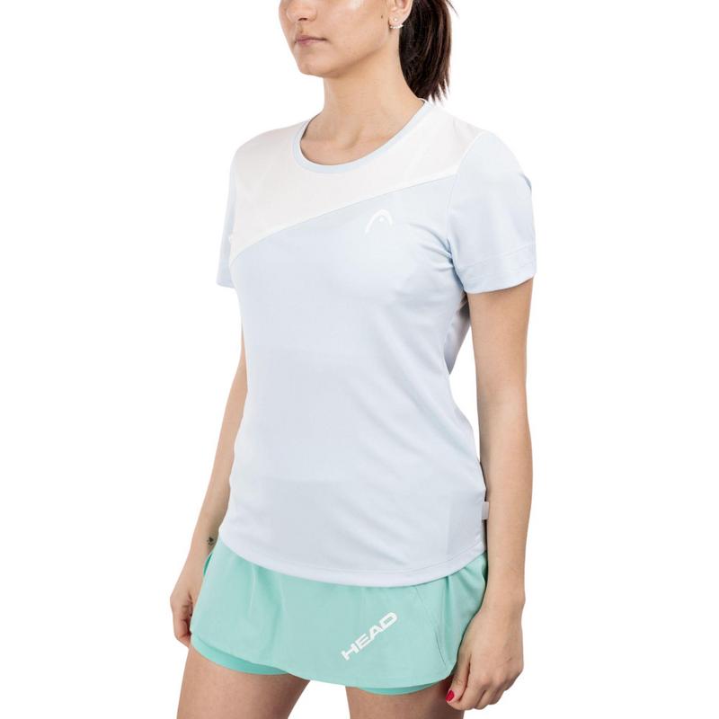 HEAD Womens Tie Break Tee - Light Blue/White - main image
