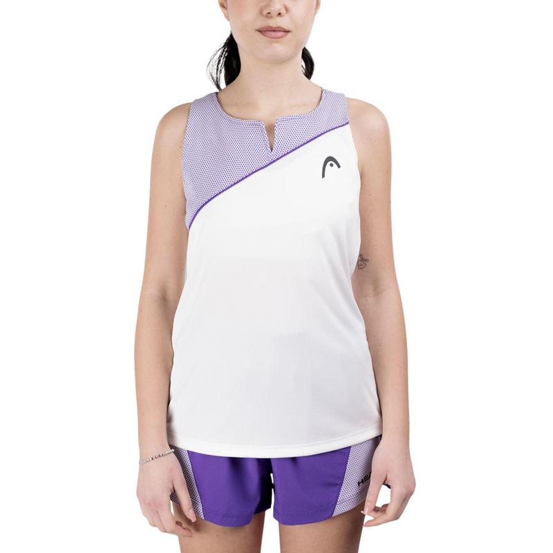 HEAD Womens Spirit Tank Top - White/Purple - main image