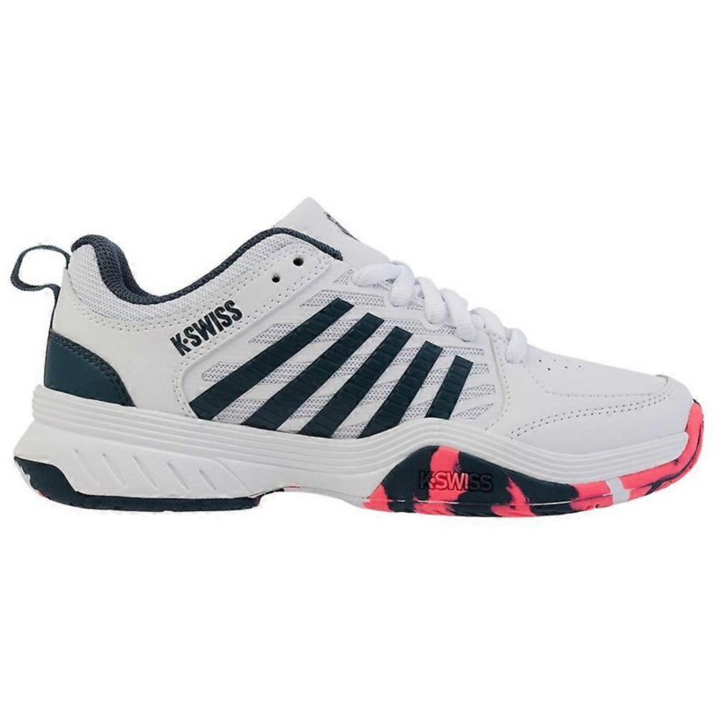 K-Swiss Kids Court Express Tennis Shoes - White/Stargazer/Neon Blazer - main image
