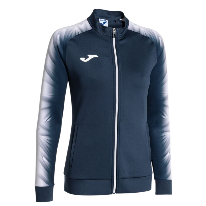 Joma Womens Elite XI Full-Zip Sweatshirt- Navy Blue/White - main image