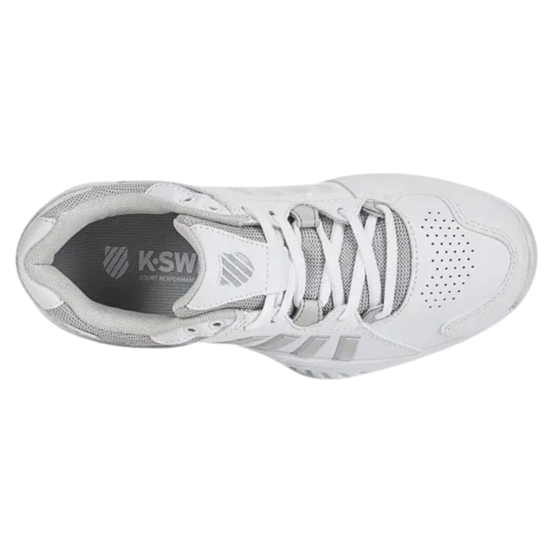 K-Swiss Womens Receiver V Carpet Tennis Shoes - White/Vapor Blue/Silver - main image