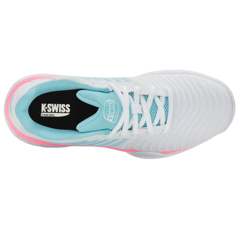 K-Swiss Women Express Light 3 Padel Shoes - White / Soft Neon Blue / Neon Bubble Gum - main image