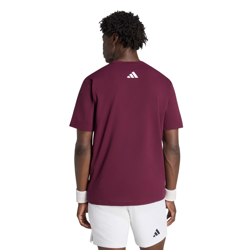 Adidas Mens Tennis T-Shirt - Maroon - main image