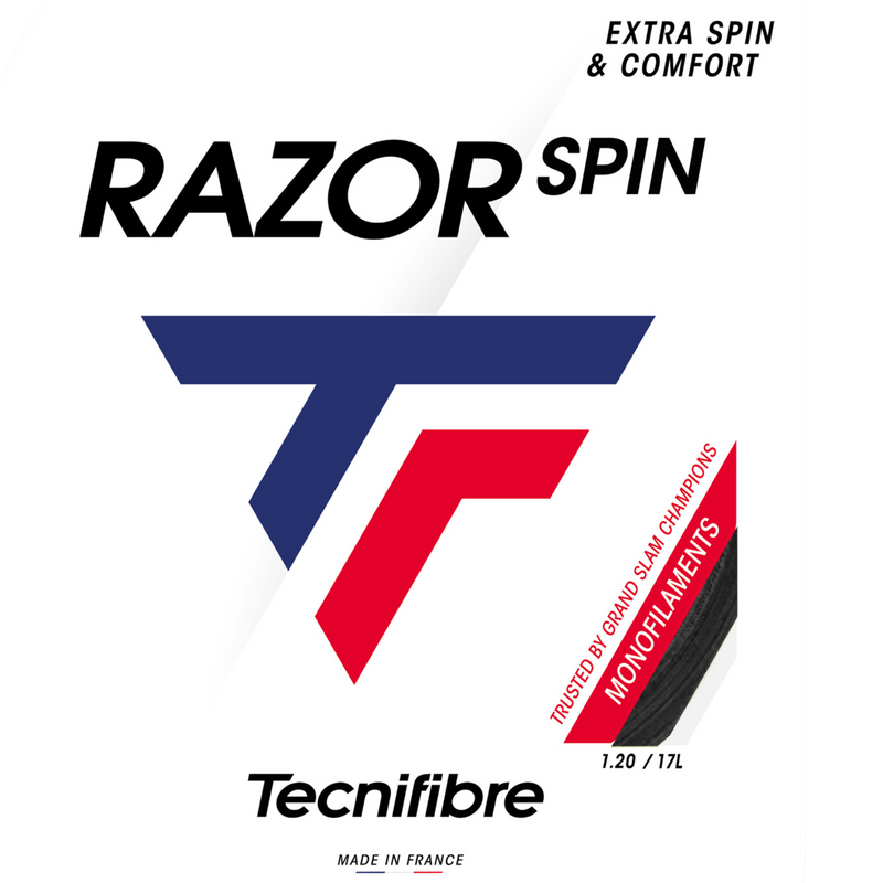 Tecnifibre Razor Spin Tennis String 12m Set- Carbon - main image