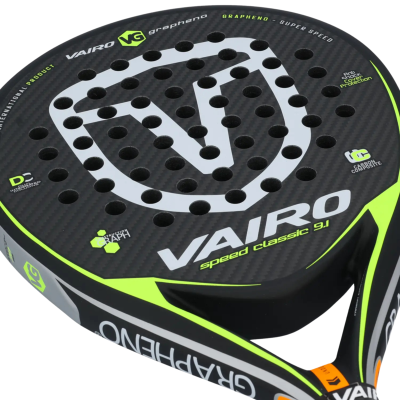 Vairo Grapheno Speed Padel Racket- Black/Lime - main image