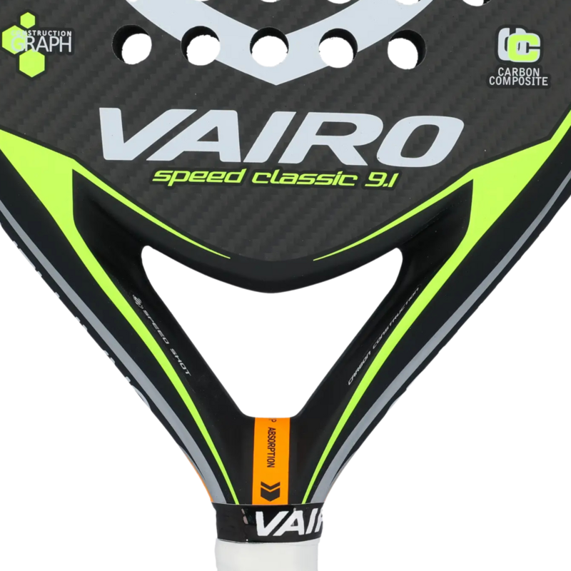 Vairo Grapheno Speed Padel Racket- Black/Lime - main image
