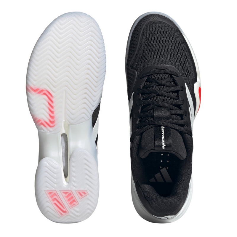 Adidas Mens Barricade 14 Tennis Shoes - Core Black/Zero Metallic/Lucid Red - main image