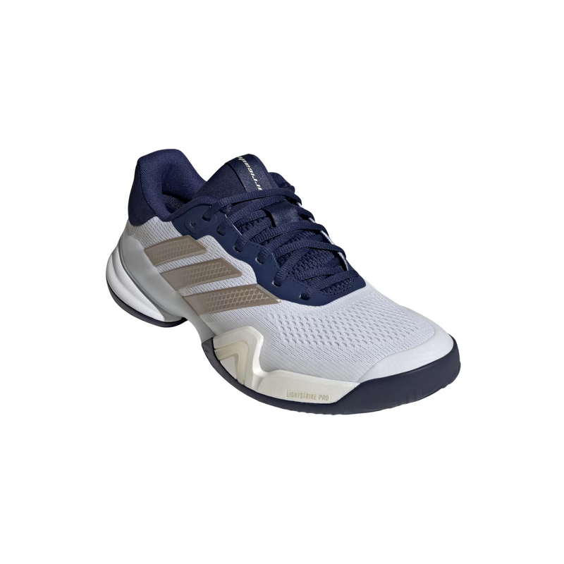 Adidas Mens Barricade 14 Tennis Shoes - Cloud White/Cyber Metallic/Dark Blue - main image