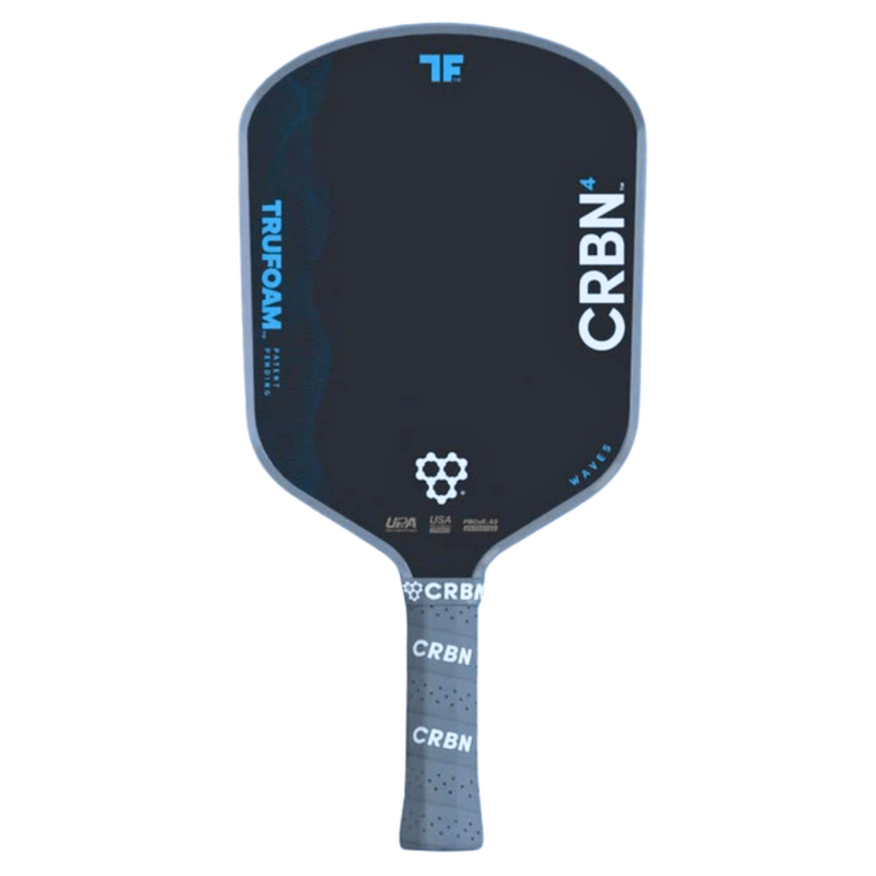 CRBN 4 TruFoam Waves 14mm (Hybrid/Aero Curve) Pickleball Paddle - Grey/Black - main image