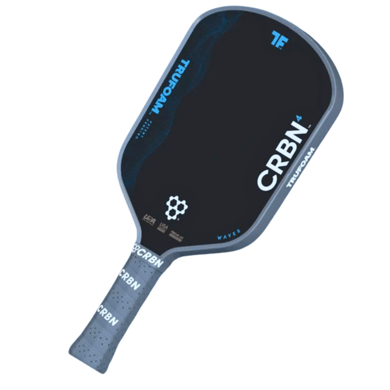 CRBN 4 TruFoam Waves 14mm (Hybrid/Aero Curve) Pickleball Paddle - Grey/Black - main image