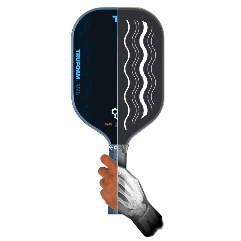 CRBN TruFoam Waves (Square) Pickleball Paddle - Grey/Black - main image