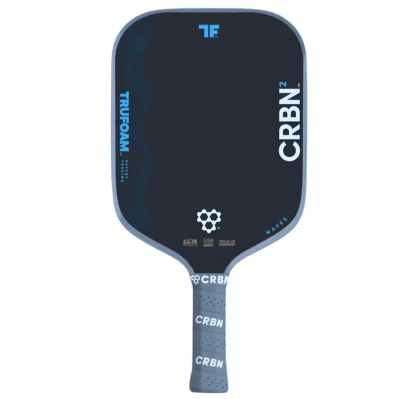 CRBN 2 TruFoam Waves 14mm (Square) Pickleball Paddle - Grey/Black - main image
