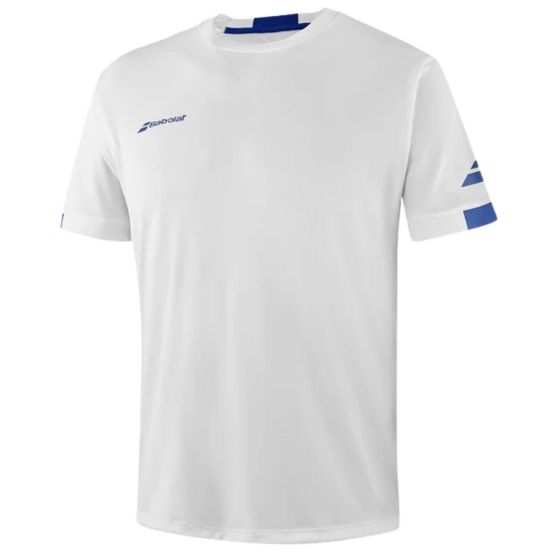 Babolat Mens Play Crew Neck Tee - White/Blue - main image