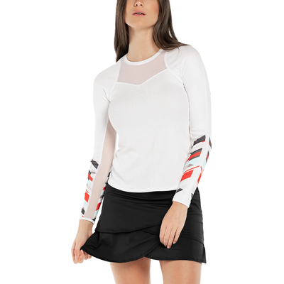 Lucky in Love Womens Tech It In Long Sleeve Top - White - main image