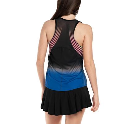 Lucky in Love Womens Glow Up Tank - Black/Electric Blue - main image