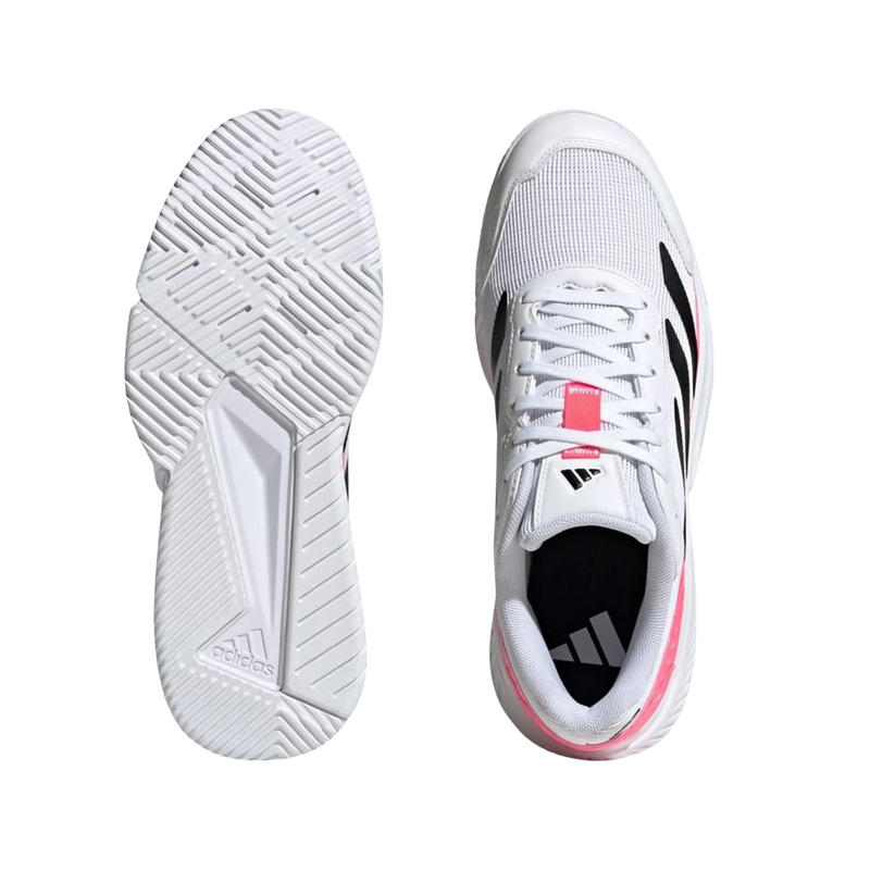 Adidas Mens Courtquick Padel Shoes - Cloud White/Solar Pink/Turbo Black - main image