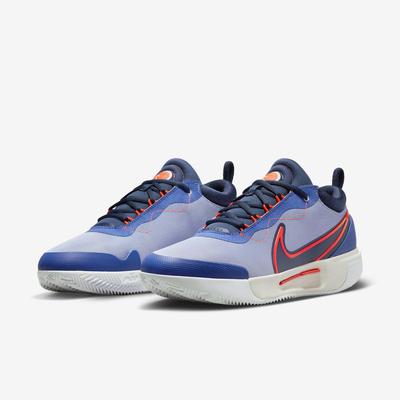 Nike Mens Zoom Pro Clay Tennis Shoes - Bright Crimson/Midnight Navy  - main image