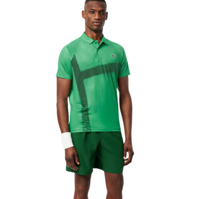 Lacoste Mens Novak Djokovic On Court Polo Shirt  - Green - main image