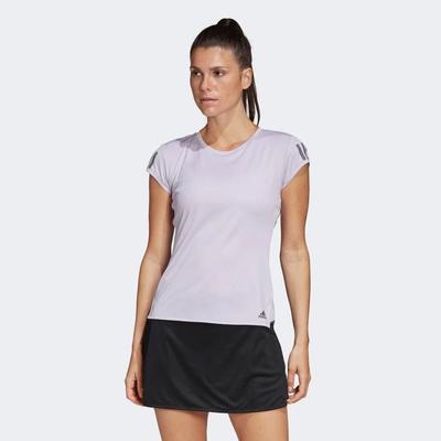 Adidas Womens 3-Stripes Club Tee - Purple Tint/Grey Six - main image