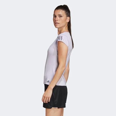 Adidas Womens 3-Stripes Club Tee - Purple Tint/Grey Six - main image