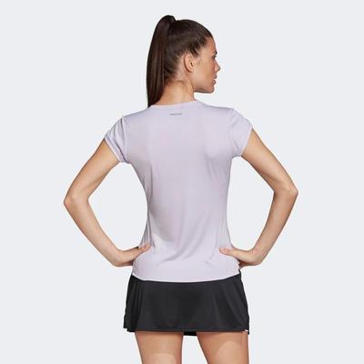 Adidas Womens 3-Stripes Club Tee - Purple Tint/Grey Six - main image