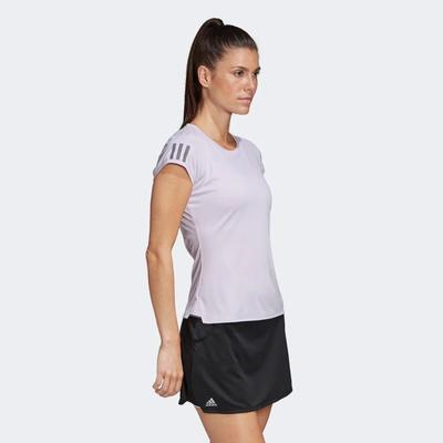 Adidas Womens 3-Stripes Club Tee - Purple Tint/Grey Six - main image