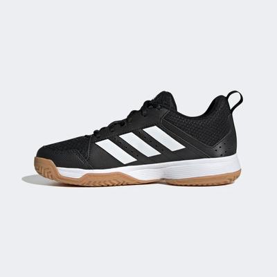 Adidas Kids Ligra 7 Indoor Court Shoes - Black/White - main image