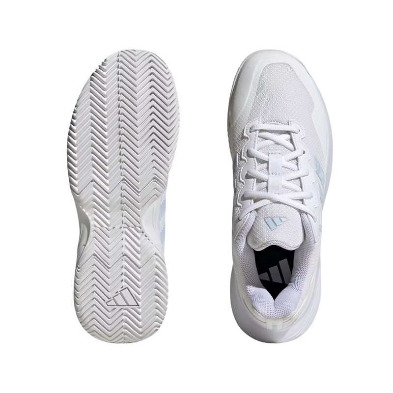 Adidas Womens Gamecourt 2 Tennis Shoes - Cloud White / Crystal Sky / Chalk White - main image