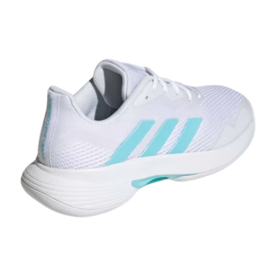 Adidas Womens CourtJam Control Carpet Tennis Shoes - White/Bliss Blue - main image