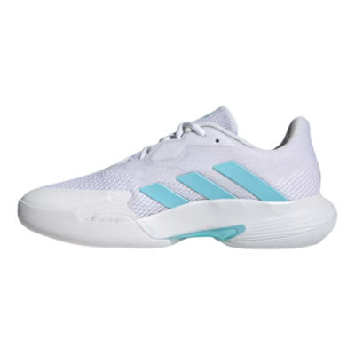 Adidas Womens CourtJam Control Carpet Tennis Shoes - White/Bliss Blue - main image