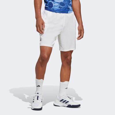 Adidas Mens Club Stretch 7-Inch Tennis Shorts - White - main image