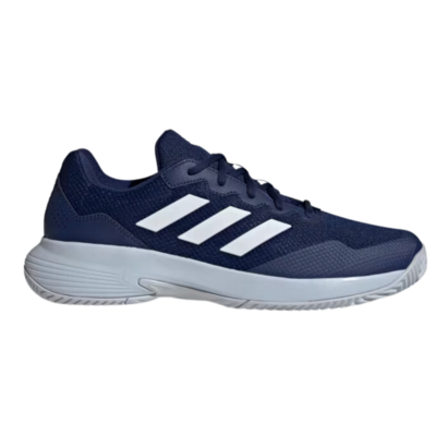 Adidas Mens GameCourt 2.0 Tennis Shoes - Dark Blue/Cloud White - main image