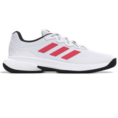 Adidas Mens Game Court 2 Tennis Shoes - White/Red - main image