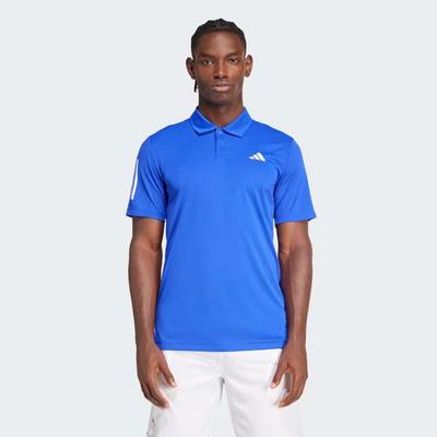 Adidas Mens Club 3 Stripes Polo Shirt - Lucid Blue - main image