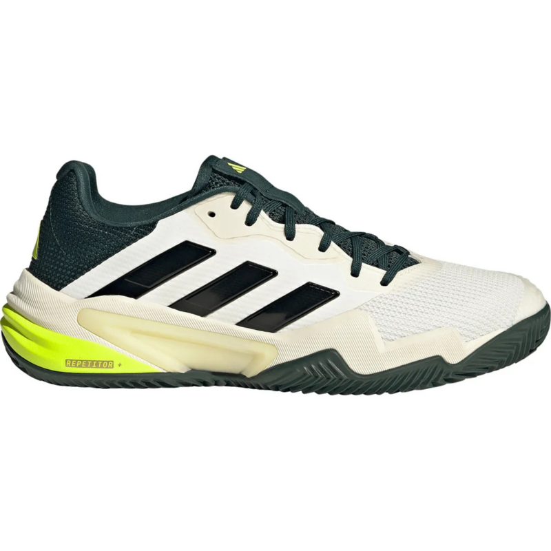 Adidas Mens Barricade 13 Clay Tennis Shoes - Off White / Core Black / Aurora Ivy - main image