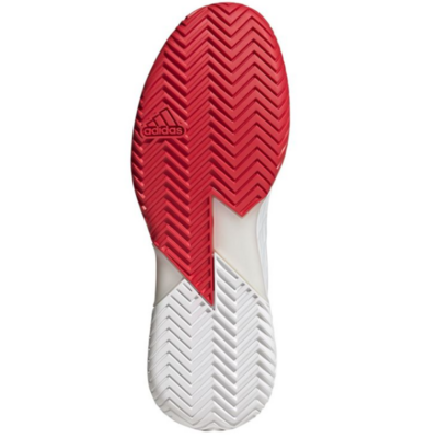 Adidas Mens Defiant Speed 2 Tennis Shoes - White/Red - main image