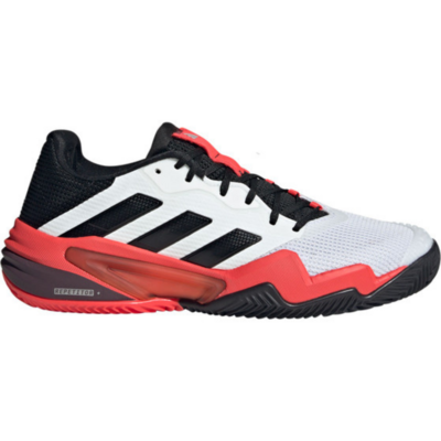 Adidas Mens Barricade 13 Clay Tennis Shoes - White/Red/Black - main image