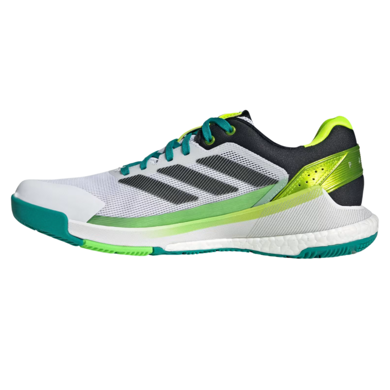 Adidas Mens Crazyquick Boost Padel Shoes - Cloud White / Core Black / Lime Burst - main image