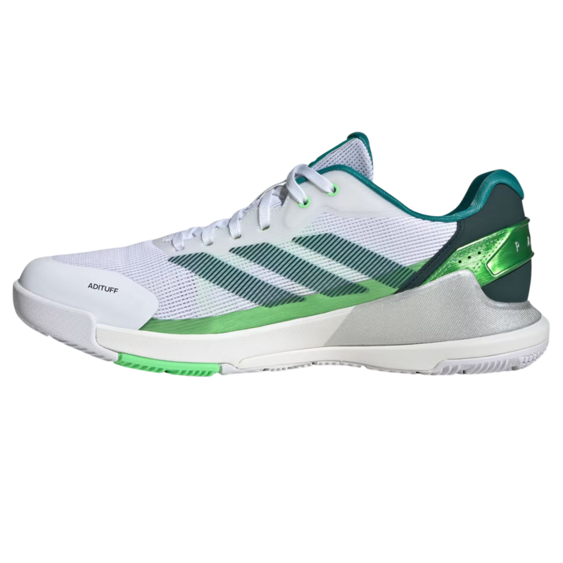 Adidas Mens Crazyquick Padel Shoes - White/Aurora/Lime - main image