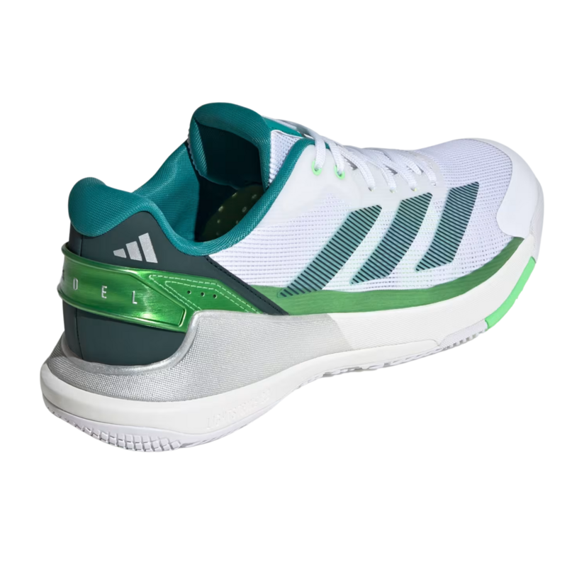 Adidas Mens Crazyquick Padel Shoes - White/Aurora/Lime - main image