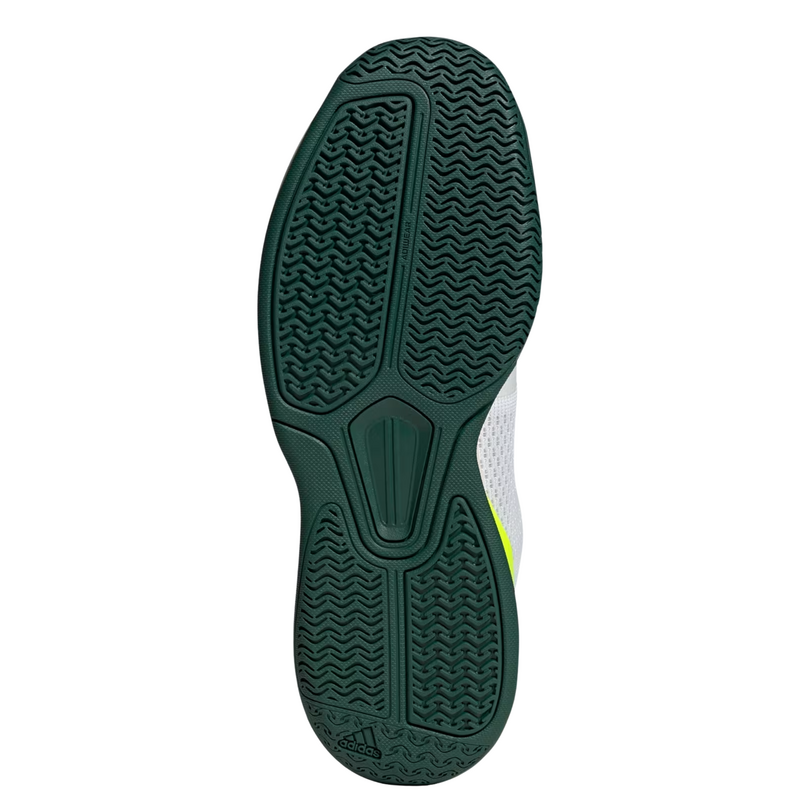 Adidas Mens Courtflash Pickleball Shoes - Cloud White / Core Black / Collegiate Green - main image