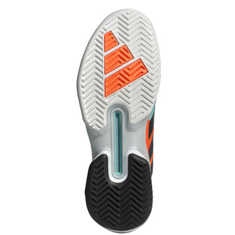 Adidas Mens Ubersonic 5 Tennis Shoes - Flash Aqua/Core Black/Lucid Orange - main image