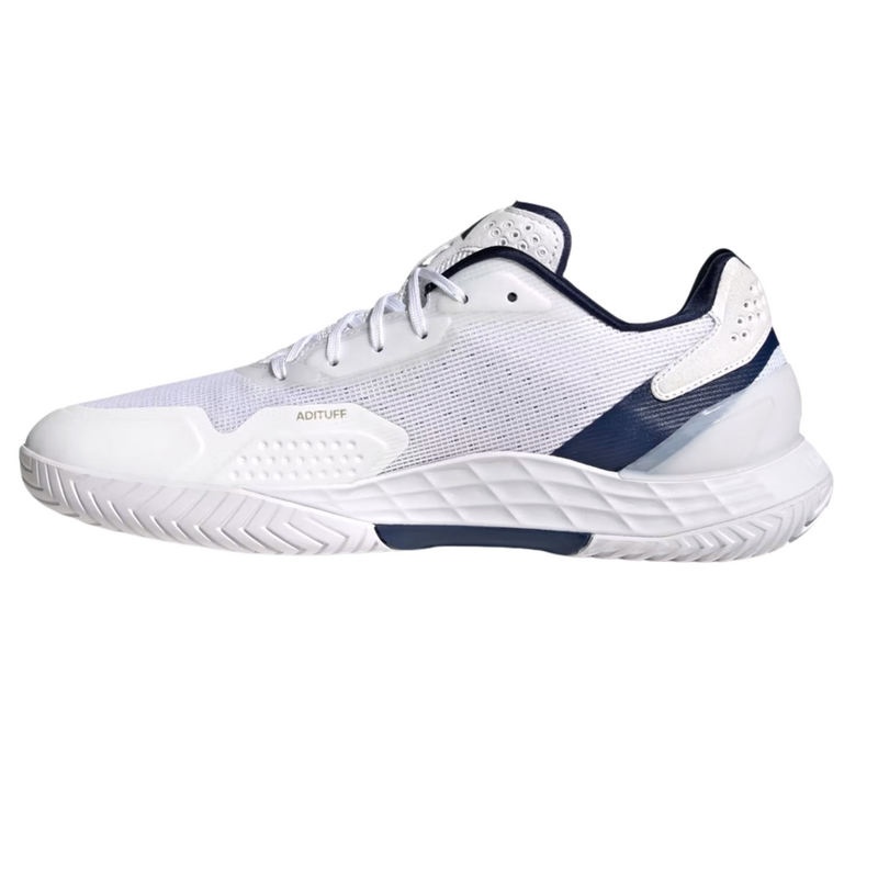 Adidas Mens Defiant Speed 2 Tennis Shoes - Cloud White/Dark Blue/Core Black - main image
