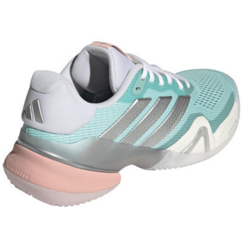 Adidas Womens Barricade 14 Tennis Shoes - Flash Aqua/SIlver Metallic/Blush Pink - main image
