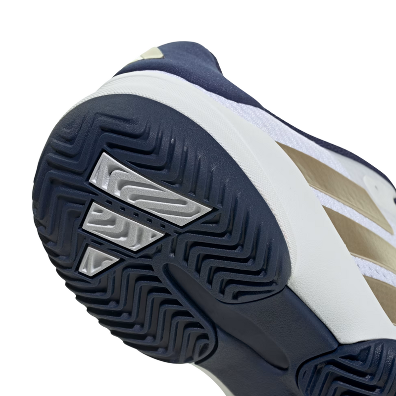 Adidas Kids Barricade Tennis Shoes - Cloud White / Cyber Metallic / Dark Blue - main image