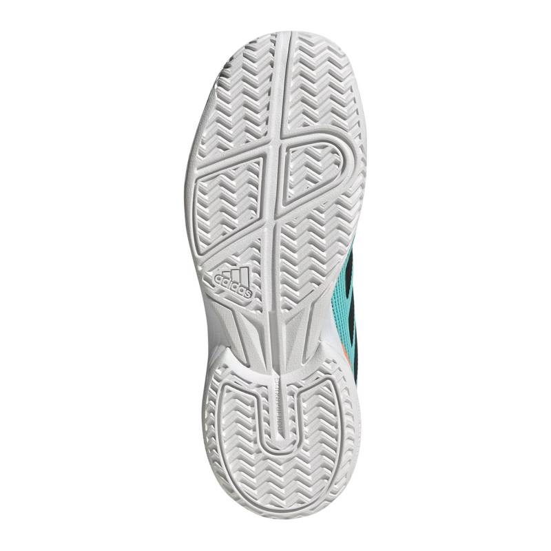 Adidas Ubersonic Kids Tennis Shoes - Flash Aqua/ Core Black/Lucid Orange - main image