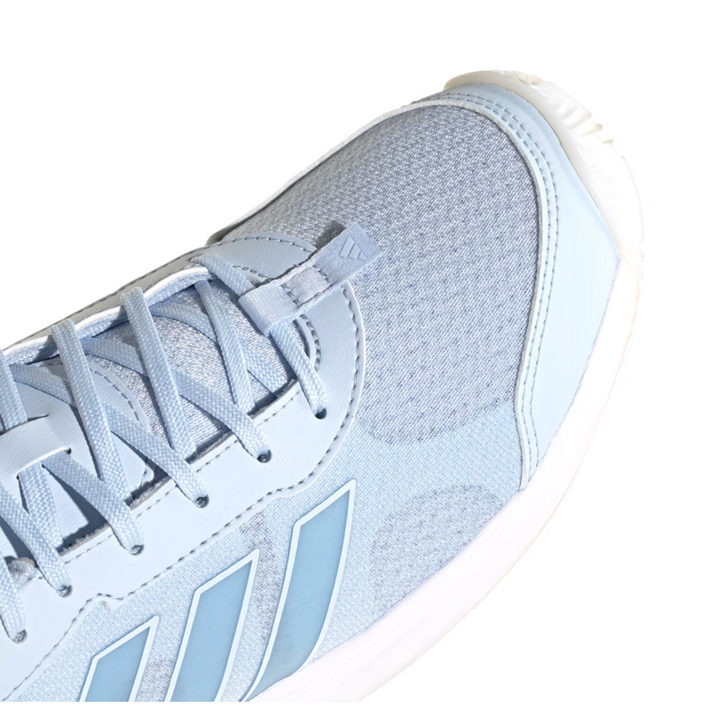 Adidas Womens CourtJam Control 3 Tennis Shoes - Cloud White / Crystal White / Silver Metallic - main image