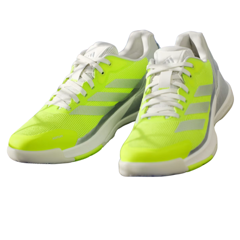 Adidas Womens Crazyquick Light Strike Padel Shoes - Lucid Lemon / Silver Metallic / Wonder Silver - main image
